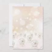 Reflecterende Pearls Cream Vrijgezellenfeest Kaart (Achterkant)