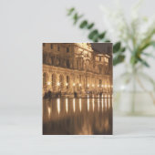 Reflecterende pool in het Louvre, Parijs, Frankrij Briefkaart (Staand voorkant)