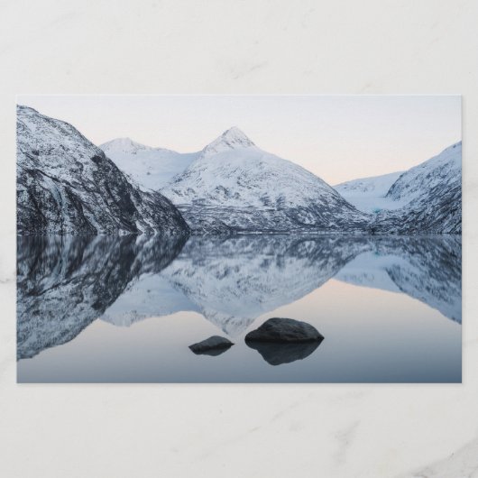 Reflecterende Portage Lake Briefpapier (Voorkant)