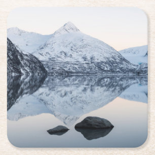 Reflecterende Portage Lake Kartonnen Onderzetters