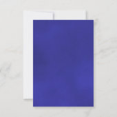 Reflecterende Royal Blue Roos Romantic Wedding Save The Date (Achterkant)