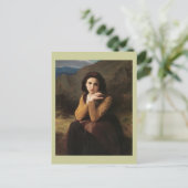 Reflecterende schoonheid (Mignon Pensive) 1869 Bou Briefkaart (Staand voorkant)