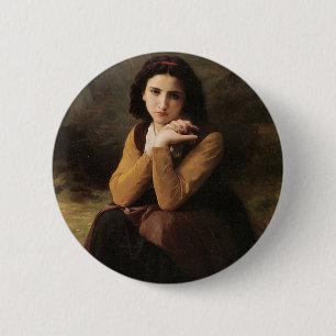 Reflecterende schoonheid (Mignon Pensive) 1869 Bou Ronde Button 5,7 Cm