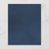 Reflecterende Steel Blue Roos BUDGET Wedding Invit (Achterkant)