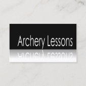 Reflecterende tekst - Archery Lessons - Visitekaar Visitekaartje (Voorkant)