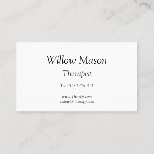 Reflecterende tekst - Behandeling - Visitekaartje (Achterkant)