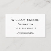 Reflecterende tekst - Decorator - Visitekaartje (Achterkant)