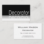 Reflecterende tekst - Decorator - Visitekaartje (Voorkant / Achterkant)