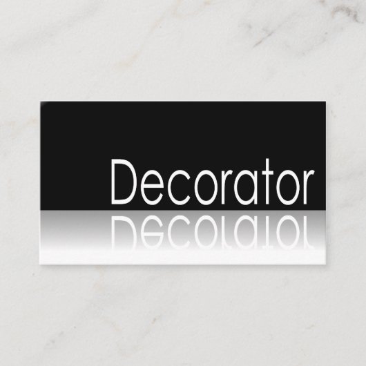 Reflecterende tekst - Decorator - Visitekaartje (Voorkant)