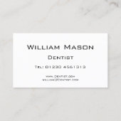 Reflecterende tekst - Dentist - Visitekaartje (Achterkant)
