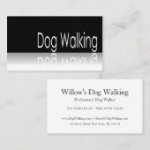 Reflecterende tekst - Dog Walking - Visitekaartje (Voorkant / Achterkant)