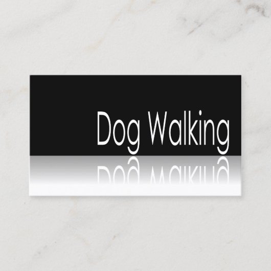 Reflecterende tekst - Dog Walking - Visitekaartje (Voorkant)