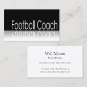 Reflecterende tekst - Football coach - Visitekaart Visitekaartje (Voorkant / Achterkant)