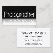 Reflecterende tekst - Fotograaf - Visitekaartje (Voorkant / Achterkant)