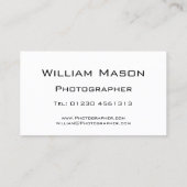 Reflecterende tekst - Fotograaf - Visitekaartje (Achterkant)