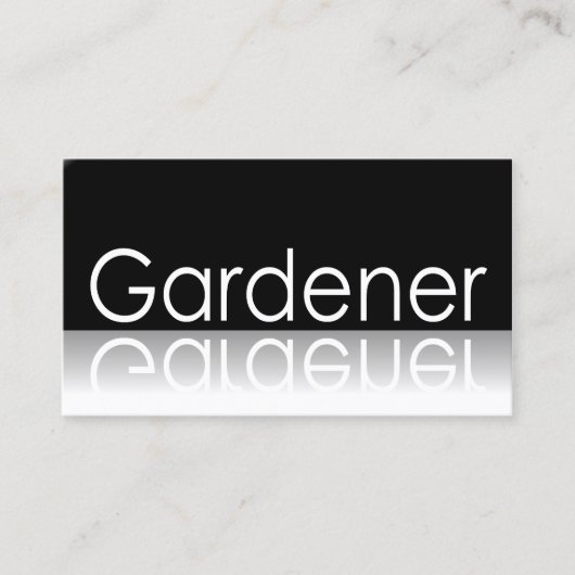 Reflecterende tekst - Gardener - Visitekaartje (Voorkant)