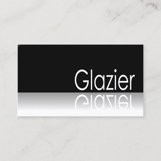 Reflecterende tekst - Glazier - Visitekaartje (Voorkant)
