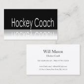 Reflecterende tekst - Hockey Coach - Visitekaartje (Voorkant / Achterkant)