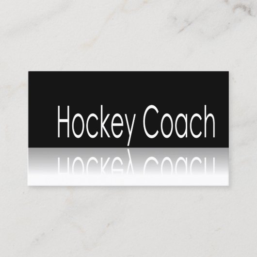 Reflecterende tekst - Hockey Coach - Visitekaartje (Voorkant)