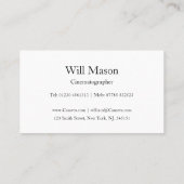 Reflecterende tekst - Kamerman - Visitekaartje (Achterkant)