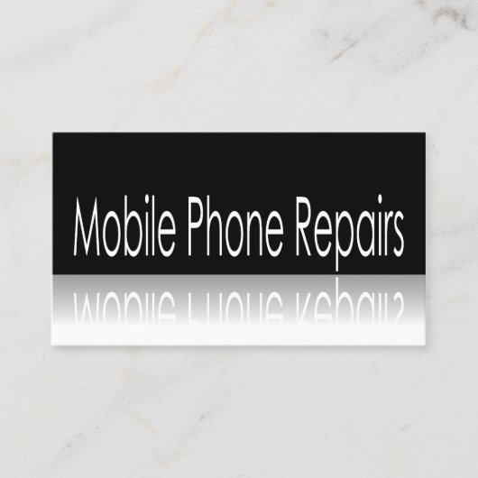 Reflecterende tekst - Mobiele telefoonreparaties - Visitekaartje (Voorkant)
