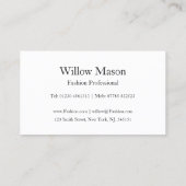 Reflecterende tekst - Mode - Visitekaartje (Achterkant)