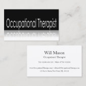 Reflecterende tekst - Occupational Therapist - B K Visitekaartje (Voorkant / Achterkant)