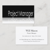 Reflecterende tekst - Projectmanager - Visitekaart Visitekaartje (Voorkant / Achterkant)