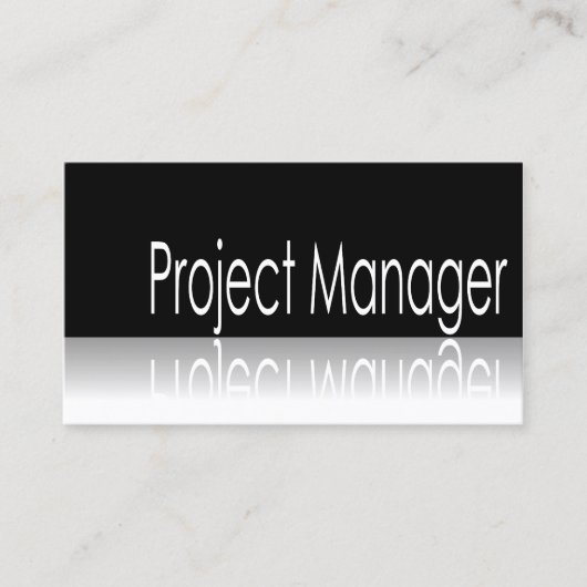 Reflecterende tekst - Projectmanager - Visitekaart Visitekaartje (Voorkant)