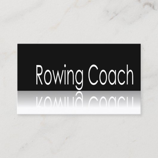 Reflecterende tekst - Rowing Coach - Visitekaartje (Voorkant)