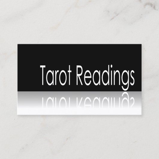 Reflecterende tekst - Tarotlezingen - Visitekaartj Visitekaartje (Voorkant)
