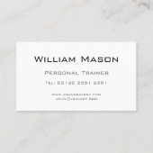 Reflecterende tekst - Trainer - Visitekaartje (Achterkant)