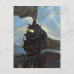 Reflecterende trein briefkaart