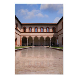 reflecterende vijver van Sempione Park Foto Afdruk