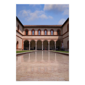 reflecterende vijver van Sempione Park Foto Afdruk