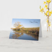 Reflecterende wateren - Verjaardag Kaart (Gele Bloem)