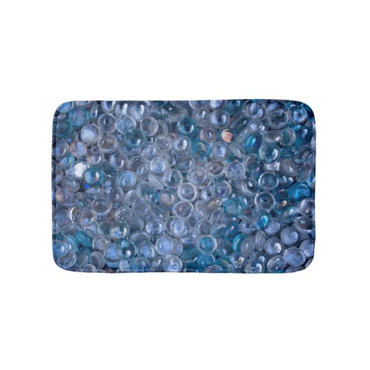 Reflecterende waterige blauwe en heldere glazen kl badmat (Voorkant)