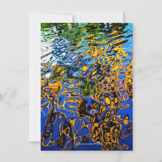 © Reflecterende Waterkringen Abstracte Kunst Kaart (Achterkant)