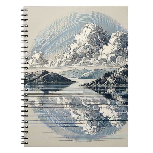 reflecterende wolken | Notitieboek Journal (Voorkant)