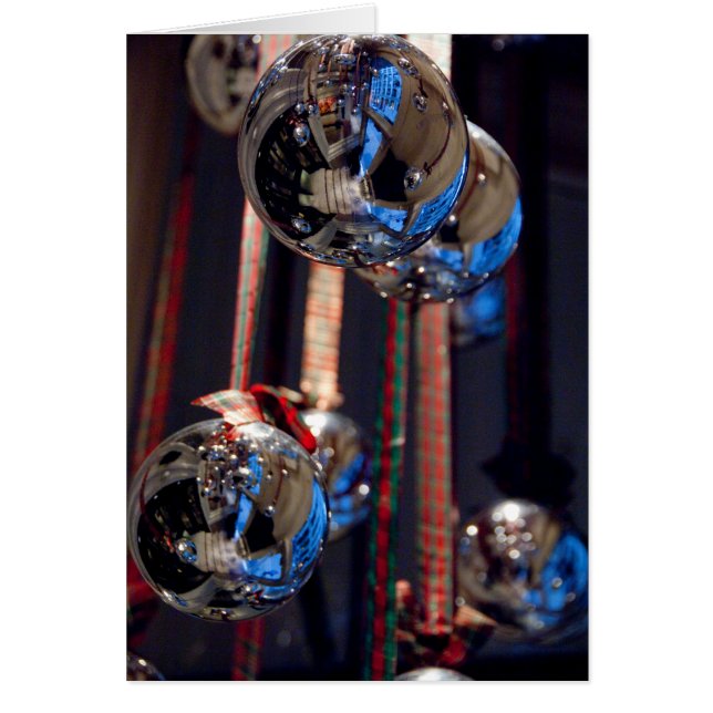 Reflecterende zilveren kerstversiering (Voorkant)