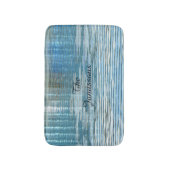 Reflectie Abstract Licht Blauw Aangepaste pluis Badmat (Voorkant Verticaal)