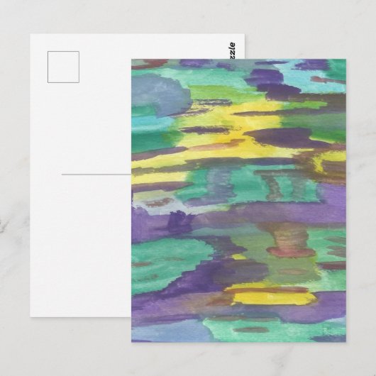 Reflectie Abstracte kunst Briefkaart (Voorkant / Achterkant)