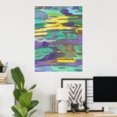 Reflectie Abstracte kunst Poster (Thuiskantoor)