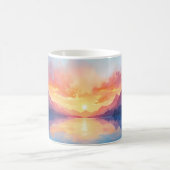 Reflectie bij zonsopgang in de bergen koffiemok (Center)