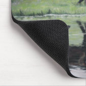 Reflectie - Black horse mousepad Muismat (Hoek)