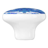 Reflectie Blauwe Kabinetknop Keramische Knop (Zijkant)