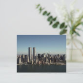 Reflectie Briefkaart WTC Twin Towers Clear Day NYC (Staand voorkant)