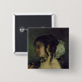 Reflectie, c.1864-66 vierkante button 5,1 cm (Voorkant /achterkant)