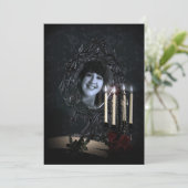 Reflectie Gothic Fantasy Wedding Kaart (Staand voorkant)