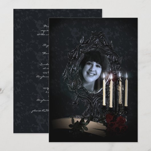 Reflectie Gothic Fantasy Wedding Kaart (Voorkant / Achterkant)